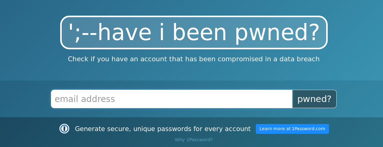 HaveIbeenPwned