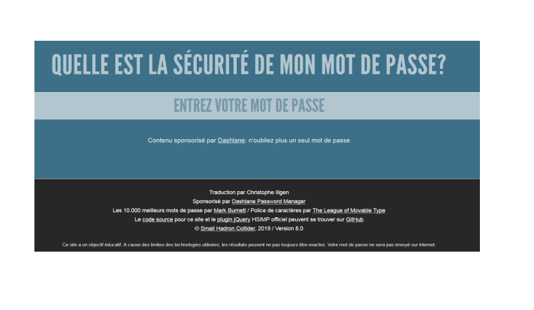 Howsecureismypassword