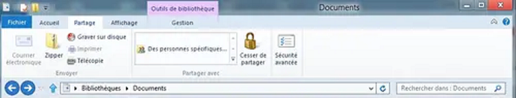 Option Partage de fichiers