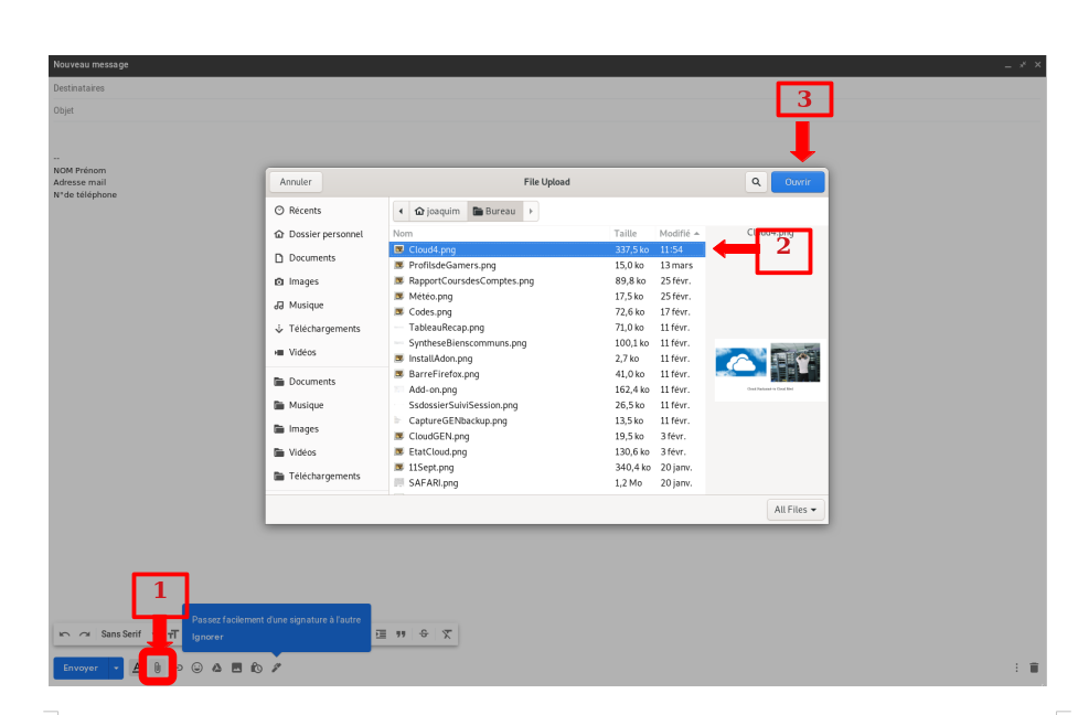 Insertion Pièce Jointe Gmail