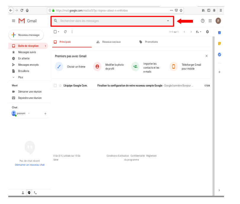 Recherche Email Gmail