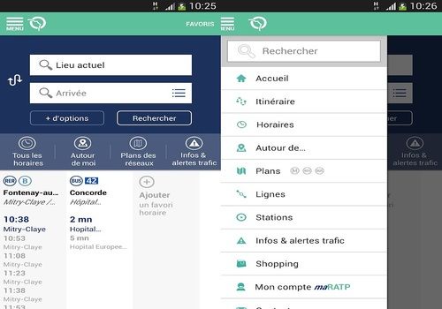 Capture application SNCF