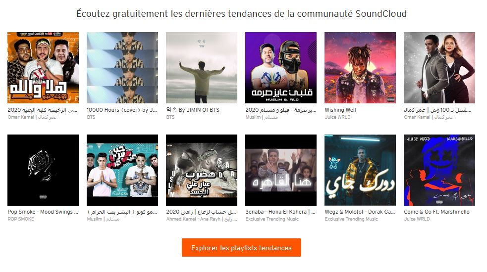 Tendances Soundcloud